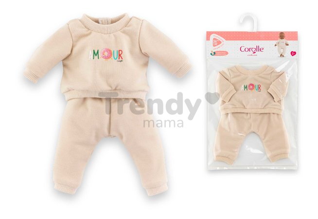 Tepláková súprava pre bábiku Beige Tracksuit Mon Grand Poupon Corolle pre 36 cm bábiku od 24 mes