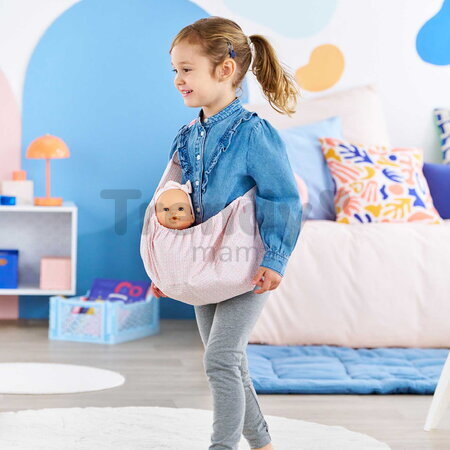 Nosič pre bábiku Carrier Bag Tulips Corolle ružový pre 36 cm bábiku s nastaviteľným popruhom