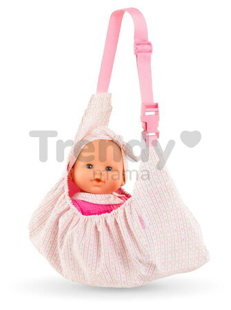 Nosič pre bábiku Carrier Bag Tulips Corolle ružový pre 36 cm bábiku s nastaviteľným popruhom