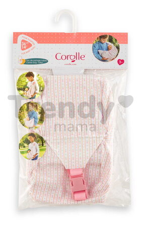 Nosič pre bábiku Carrier Bag Tulips Corolle ružový pre 36 cm bábiku s nastaviteľným popruhom