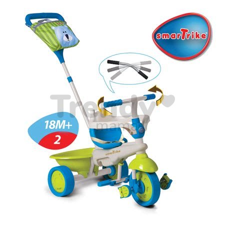 Trojkolka Safari Medveď Touch Steering smarTrike zeleno-modrá od 10 mes