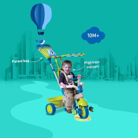 Trojkolka Safari Medveď Touch Steering smarTrike zeleno-modrá od 10 mes