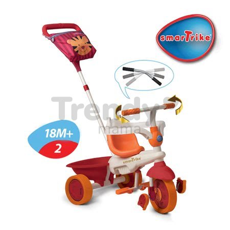 Trojkolka Safari Lev Touch Steering smarTrike červeno-oranžová od 10 mes