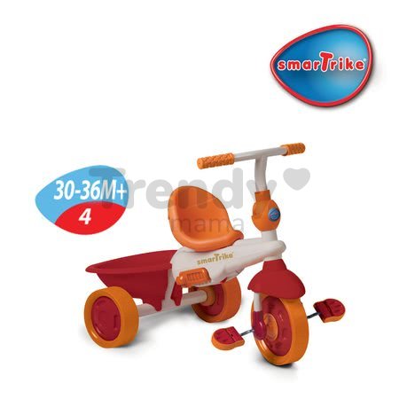 Trojkolka Safari Lev Touch Steering smarTrike červeno-oranžová od 10 mes