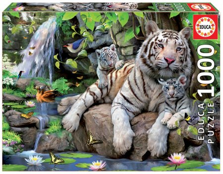 Puzzle White Tigers of Bengal Educa 1000 dielov od 12 rokov