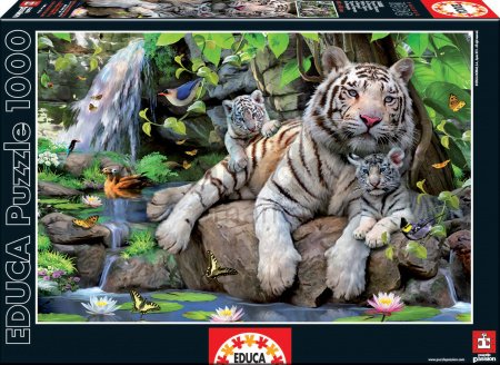 Puzzle White Tigers of Bengal Educa 1000 dielov od 12 rokov