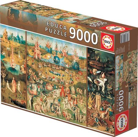 Puzzle Záhrada Pozemských Rozkoší - Hieronymus Bosch Educa 9 000 dielov od 15 rokov