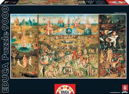 Puzzle Záhrada Pozemských Rozkoší - Hieronymus Bosch Educa 9 000 dielov od 15 rokov