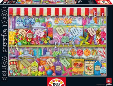 Puzzle Genuine Candy Shop Educa 1000 dielov od 12 rokov