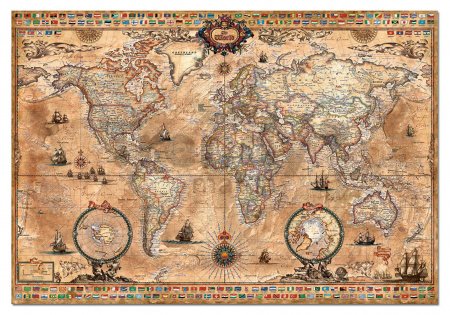 Puzzle Antique World Map Educa 1000 dielov od 12 rokov