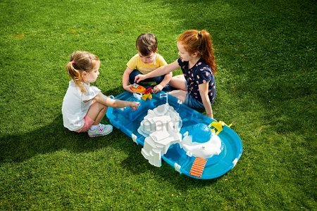 Vodná dráha Polar AquaPlay výskumná stanica s vodnou pumpou na severnom póle s ľadovým medveďom v člne 2 figúrky