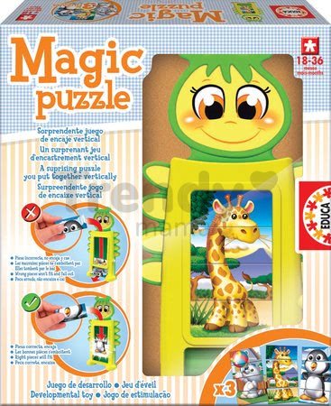 Skladačka Baby Tower Puzzle Educa s kockami od 18 mes