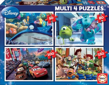 Puzzle Pixar Educa 150-100-80-50 dielov od 5 rokov