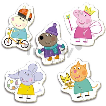 Puzzle pre najmenších Baby 5 Disney Peppa Pig Educa od 24 mes