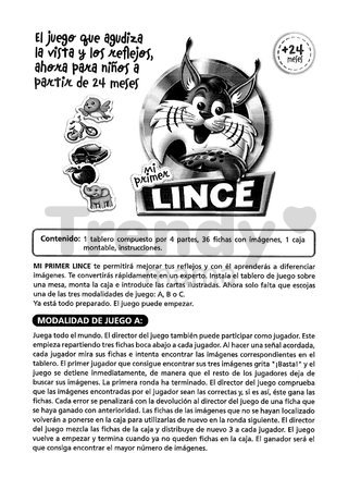 Spoločenská hra pre najmenších Lince Mi Primer Educa 36 obrázkov v španielčine od 24 mes