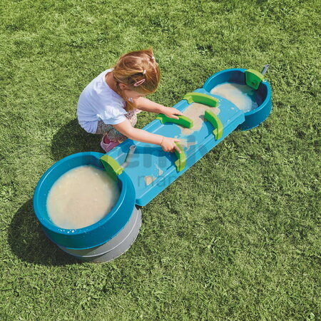 Vodná a bahenná dráha s dĺžkou 1,35 m Mudway Run AquaPlay so stavidlami a regulátorom prietoku s UV filtrom