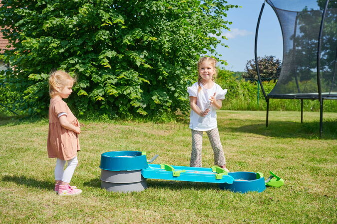 Vodná a bahenná dráha s dĺžkou 1,35 m Mudway Run AquaPlay so stavidlami a regulátorom prietoku s UV filtrom