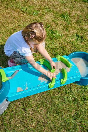 Vodná a bahenná dráha s dĺžkou 1,35 m Mudway Run AquaPlay so stavidlami a regulátorom prietoku s UV filtrom