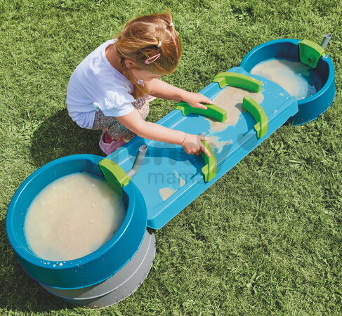 Vodná a bahenná dráha s dĺžkou 1,35 m Mudway Run AquaPlay so stavidlami a regulátorom prietoku s UV filtrom