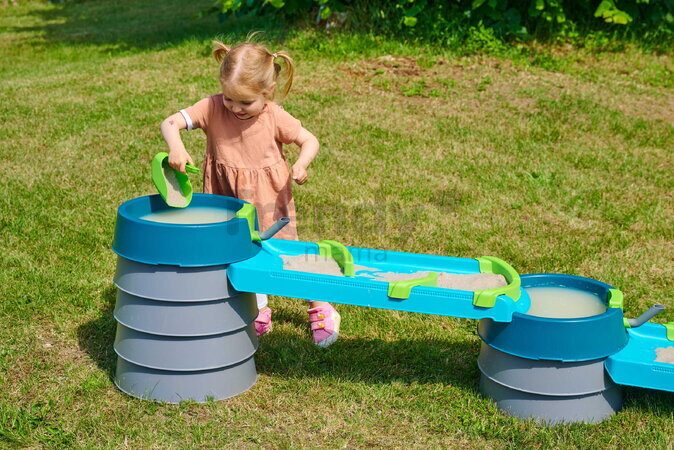 Vodná a bahenná dráha s dĺžkou 2,3 m Mudway Flow AquaPlay so stavidlami a regulátorom prietoku s UV filtrom