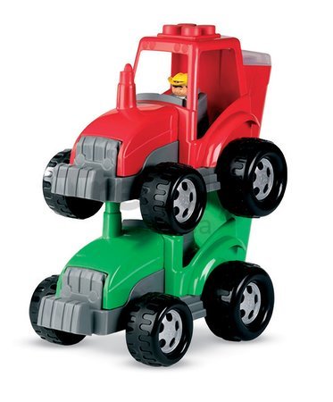 Stavebnica Abrick - traktor s kockami Écoiffier zelený/červený od 18 mes