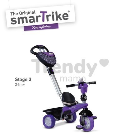 Trojkolka Dream Team Purple&Black Touch Steering 4v1 smarTrike s tlmičom fialovo-čierna od 10 mes