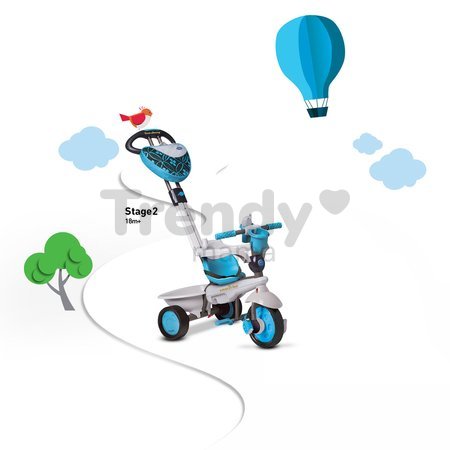 Trojkolka Dream Team Blue Touch Steering 4v1 smarTrike modro-šedá od 10 mes