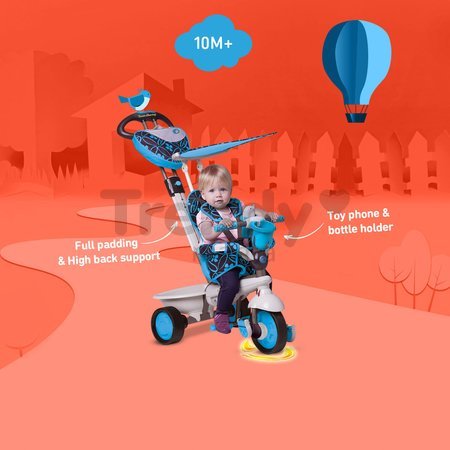 Trojkolka Dream Team Blue Touch Steering 4v1 smarTrike modro-šedá od 10 mes