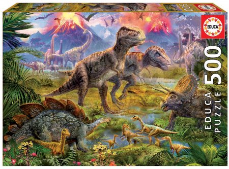 Puzzle Genuine Dinosaur Gathering Educa 500 dielov od 11 rokov