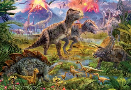 Puzzle Genuine Dinosaur Gathering Educa 500 dielov od 11 rokov