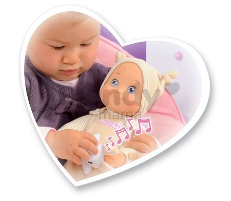 Bábika s melódiou MiniKiss Smoby uspávajúca 27 cm od 12 mes