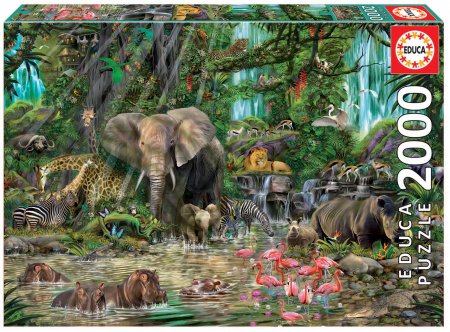 Puzzle African Jungle Educa 2000 dielov