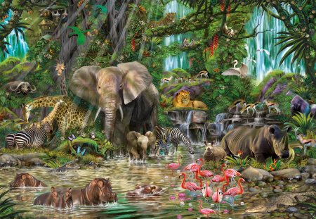 Puzzle African Jungle Educa 2000 dielov