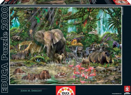 Puzzle African Jungle Educa 2000 dielov