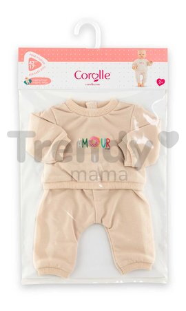 Tepláková súprava pre bábiku Beige Tracksuit Mon Grand Poupon Corolle pre 42 cm bábiku od 24 mes