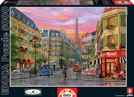 Puzzle D. H. Davison Rue Paris Educa 5000 dielov od 15 rokov