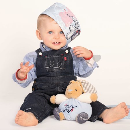 Pyšový medvedík Blue Denim-Chubby Bear Kaloo 18 cm v darčekovom balení pre najmenších modrý