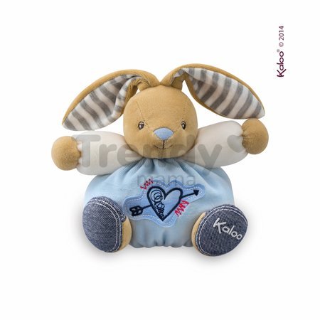 Plyšový zajačik Blue Denim - Sweet Heart Kaloo 18 cm v darčekovom balení pre najmenších modrý