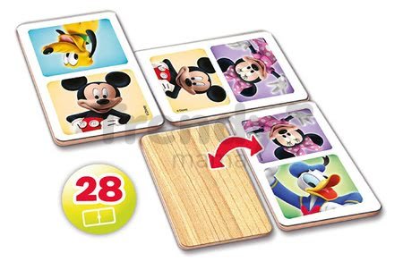 Drevené domino Mickey Mouse a priatelia Educa 28 ks