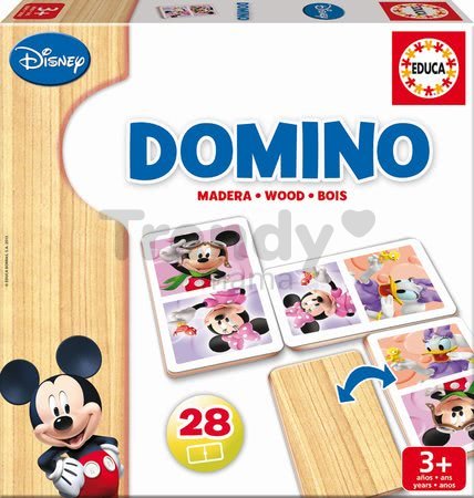 Drevené domino Mickey Mouse a priatelia Educa 28 ks