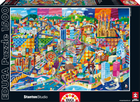 Puzzle Barcelona, Philip Stanton Educa 1500 dielov