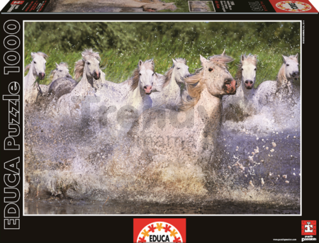 Puzzle Genuine White Camargue Horses Educa 1000 dielov od 12 rokov