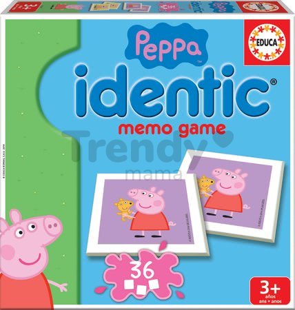 Pexeso Peppa Pig Identic Educa pamäťová hra 36 kariet