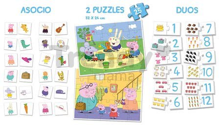 Puzzle domino a pexeso Peppa Pig Disney Superpack 4v1 Educa 