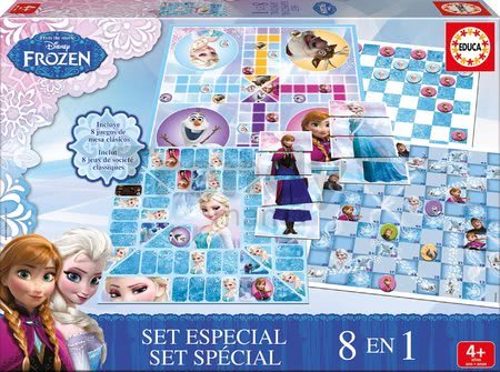 Spoločenské hry Frozen 8v1 Special set Educa po anglicky od 4 rokov