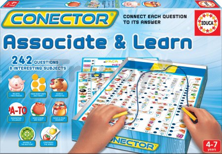 Spoločenská hra Conector Asociácie & Učenie Educa 242 otázok v angličtine od 4 rokov