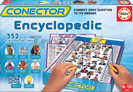 Spoločenská hra Conector Encyclopedic Educa 352 otázok v angličtine od 6 rokov