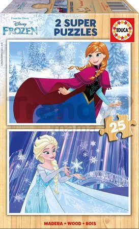 Drevené puzzle Frozen Educa 2x25 dielov