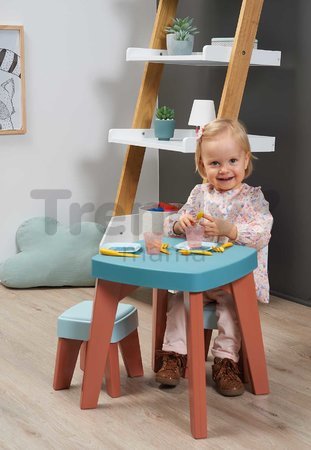 Stôl s dvoma stoličkami Dinning Table Vert Azur Écoiffier s jedálenskou súpravou 13 doplnkov od 18 mes