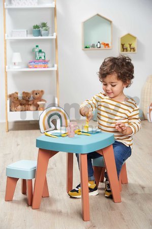 Stôl s dvoma stoličkami Dinning Table Vert Azur Écoiffier s jedálenskou súpravou 13 doplnkov od 18 mes